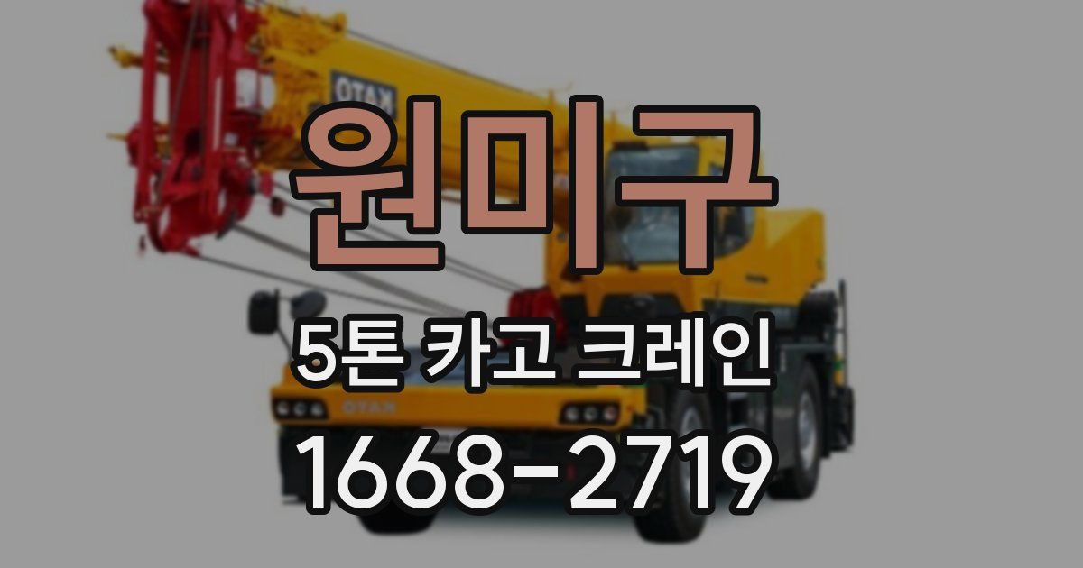 원미구 5톤 카고 크레인