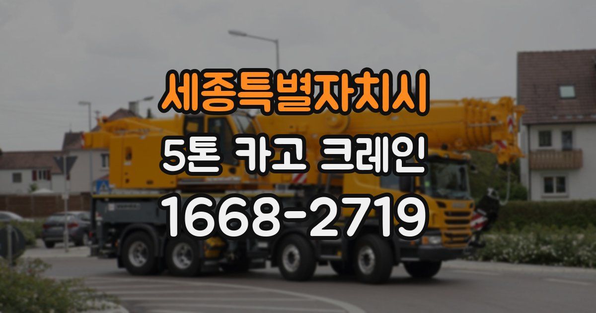 세종특별자치시 5톤 카고 크레인