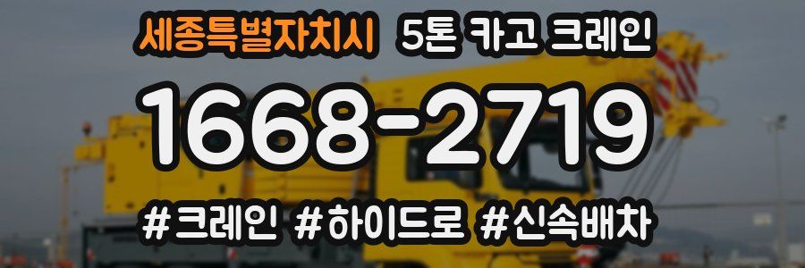 세종특별자치시 5톤 카고 크레인