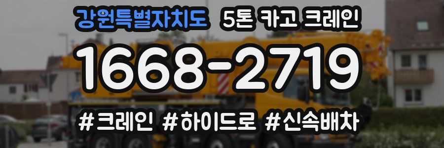 강원특별자치도 5톤 카고 크레인