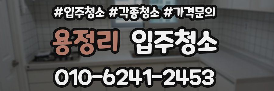 용정리 이사청소