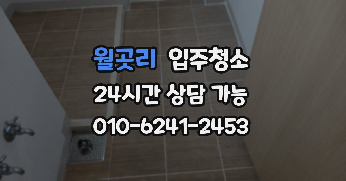 월곳리 입주청소