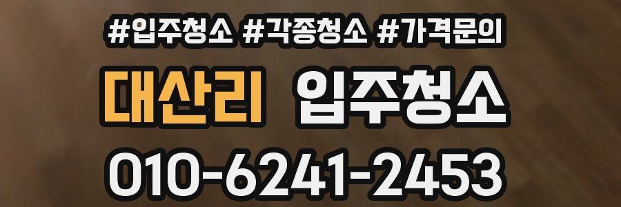 대산리 이사청소