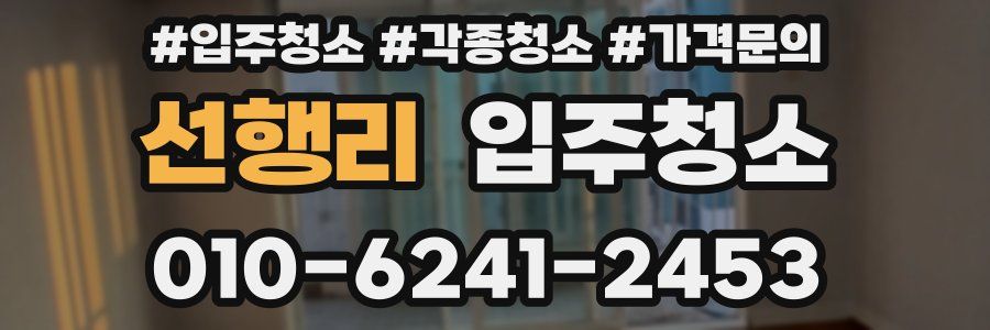 선행리 이사청소