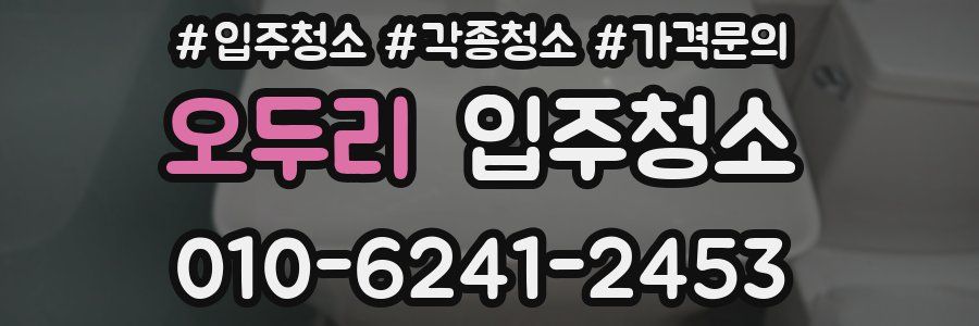 오두리 이사청소