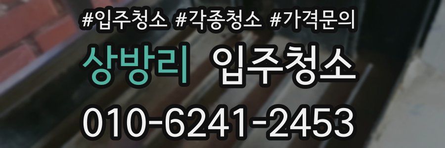 상방리 이사청소