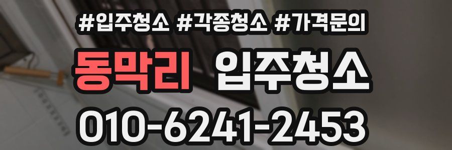 동막리 이사청소