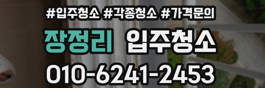 장정리 이사청소