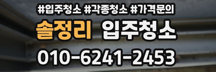 솔정리 이사청소