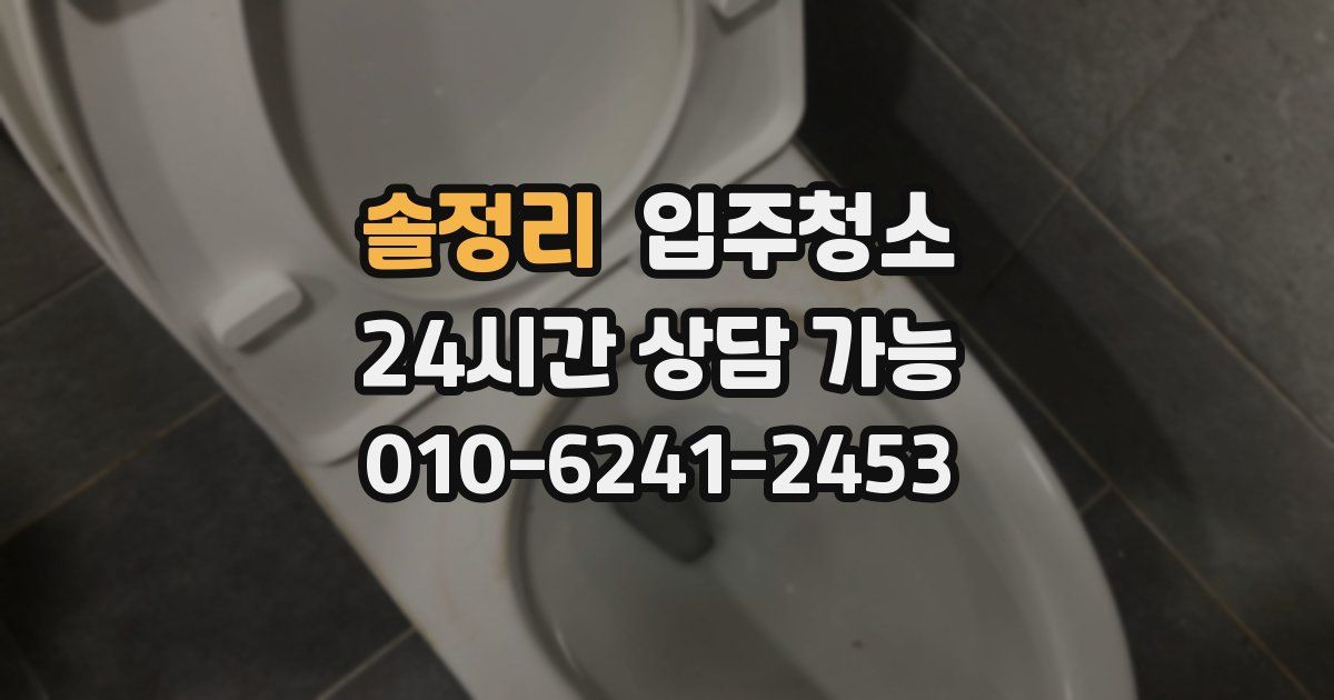 솔정리 입주청소