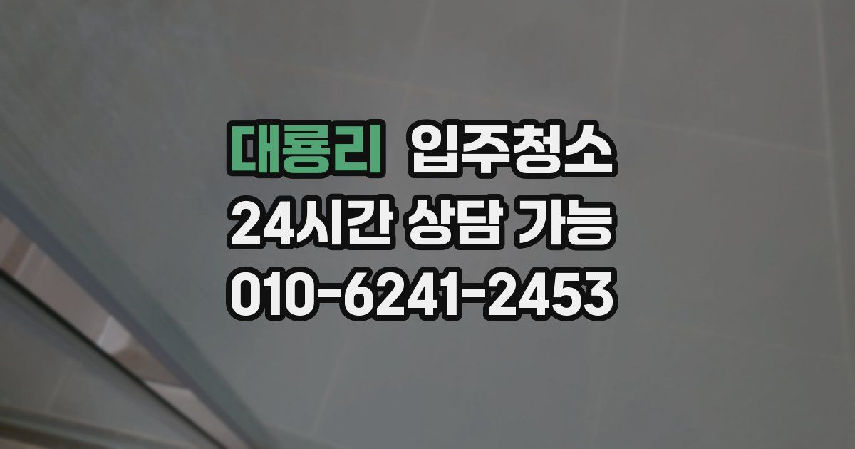 대룡리 입주청소
