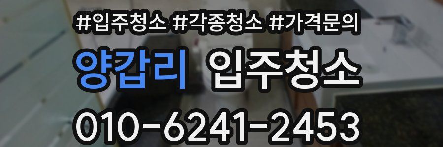 양갑리 이사청소