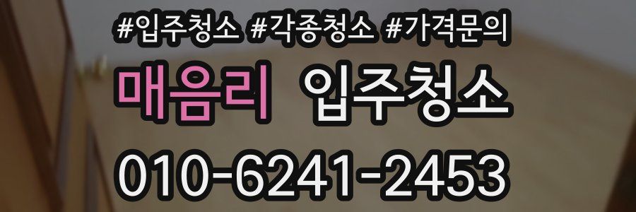 매음리 이사청소