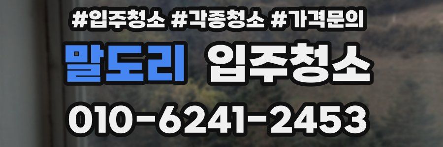 말도리 이사청소