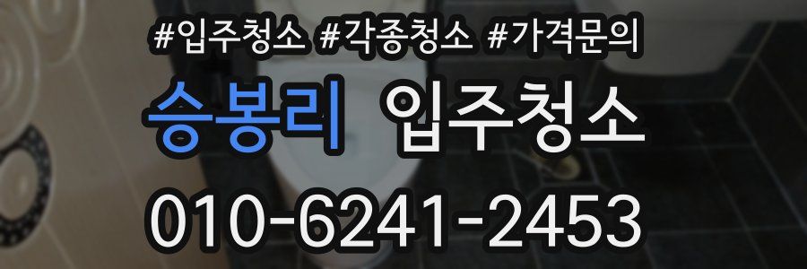 승봉리 이사청소