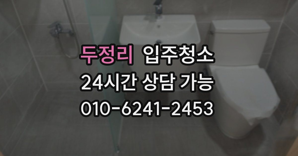 두정리 입주청소