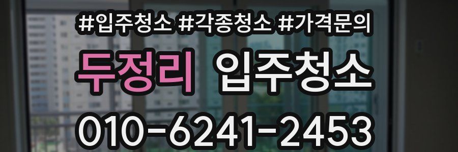 두정리 이사청소