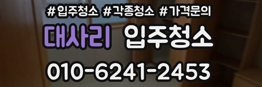 대사리 이사청소