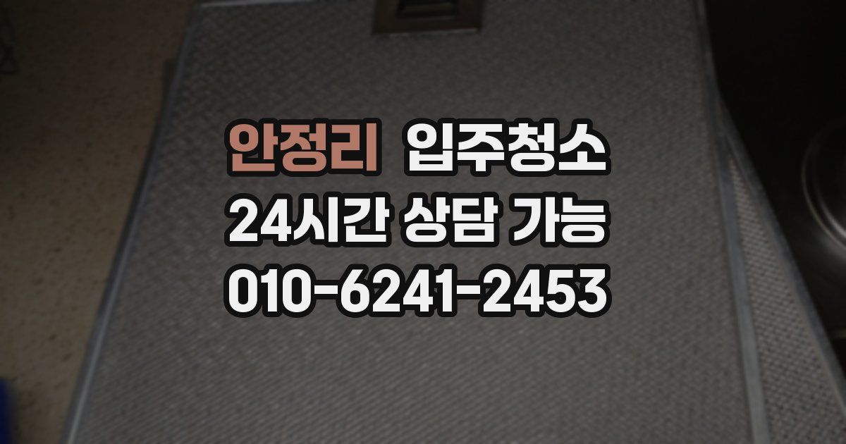 안정리 입주청소