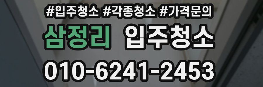 삼정리 이사청소