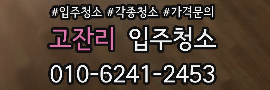 고잔리 이사청소