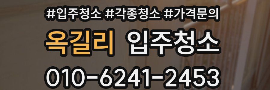 옥길리 이사청소