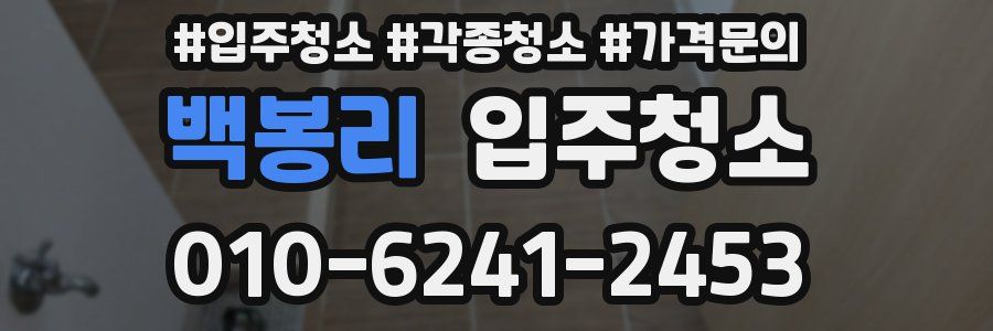 백봉리 이사청소