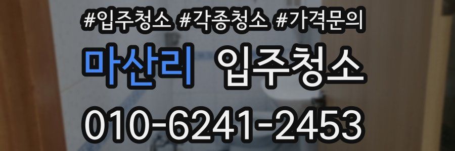 마산리 이사청소
