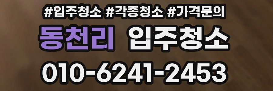 동천리 이사청소