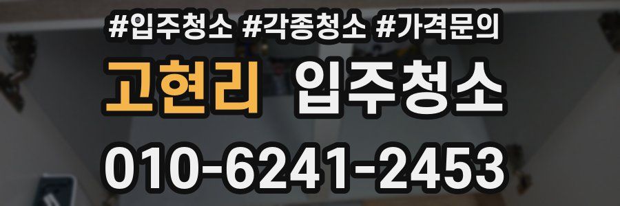 고현리 이사청소