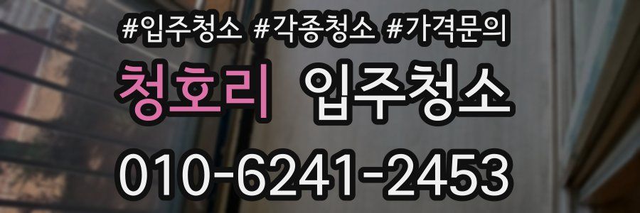 청호리 이사청소