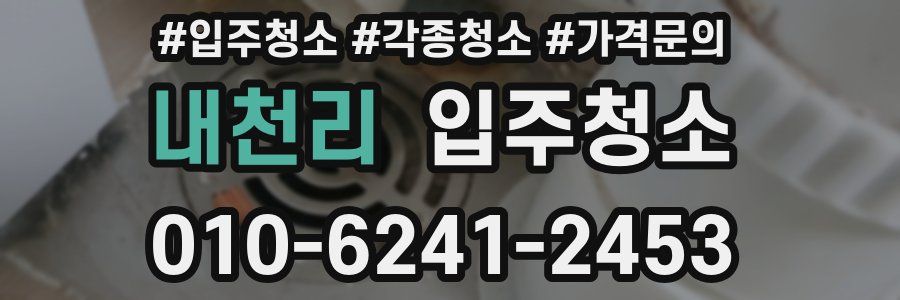내천리 이사청소