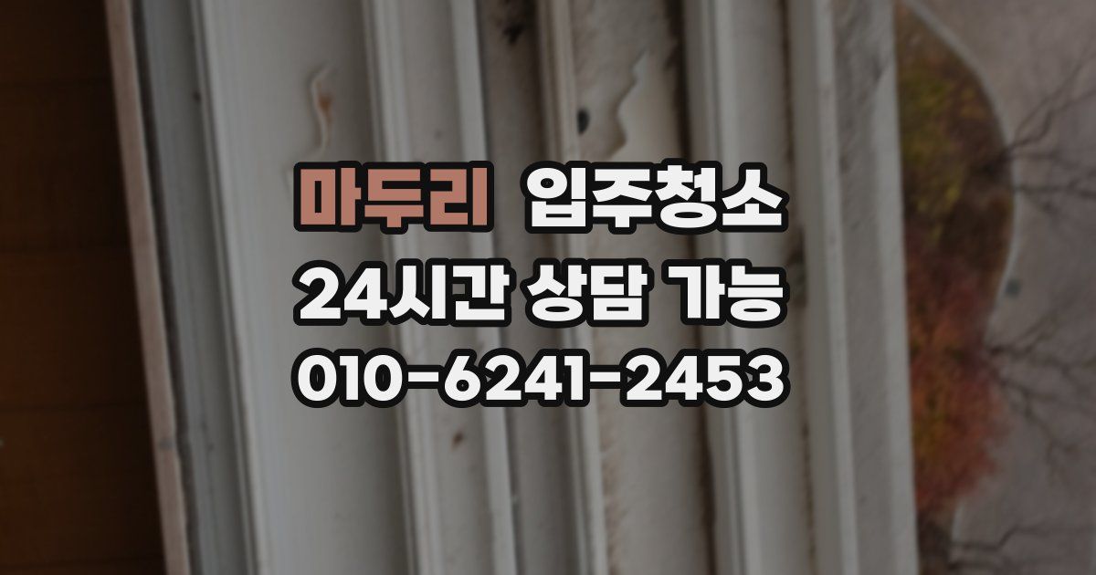 마두리 입주청소