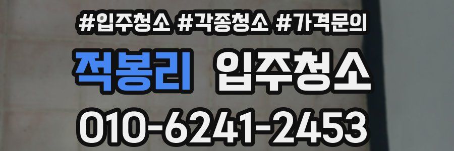 적봉리 이사청소