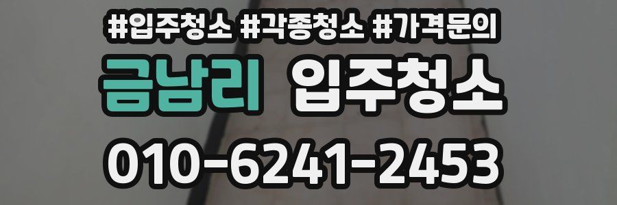 금남리 이사청소