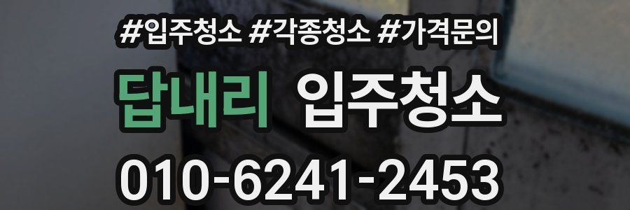 답내리 이사청소