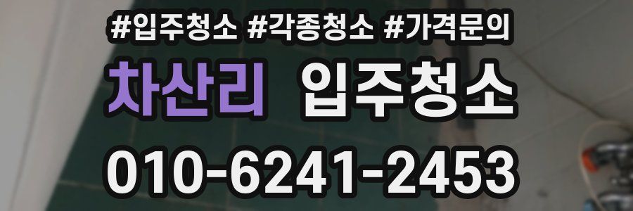 차산리 이사청소