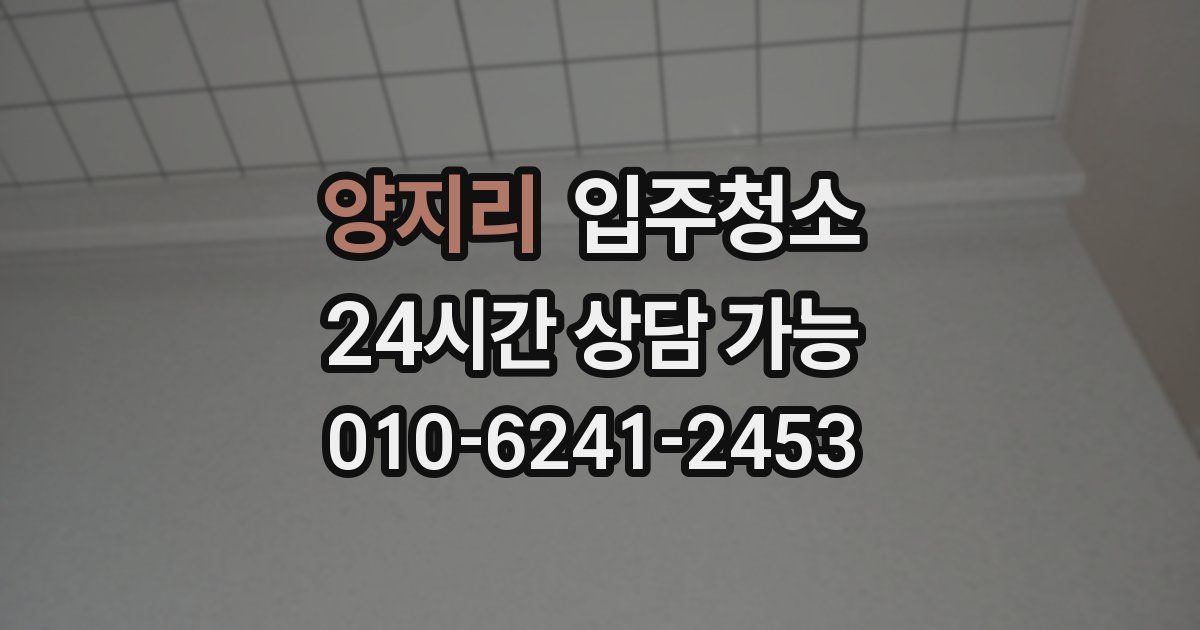 양지리 입주청소