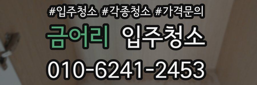 금어리 이사청소