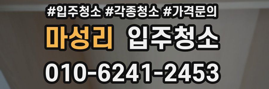 마성리 이사청소