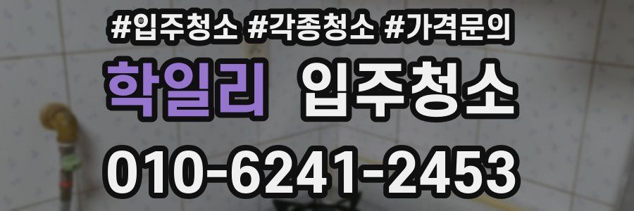 학일리 이사청소