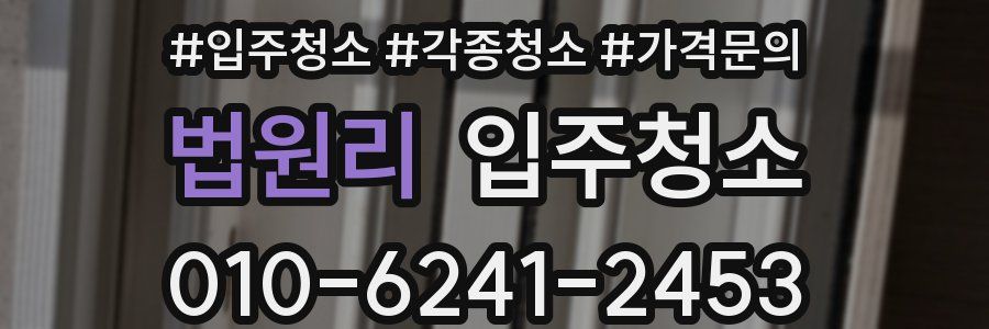 법원리 이사청소