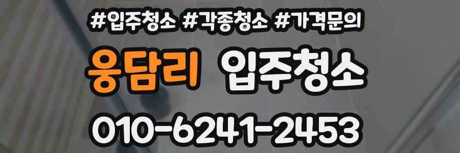 웅담리 이사청소