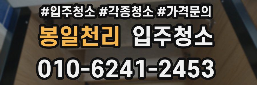 봉일천리 이사청소