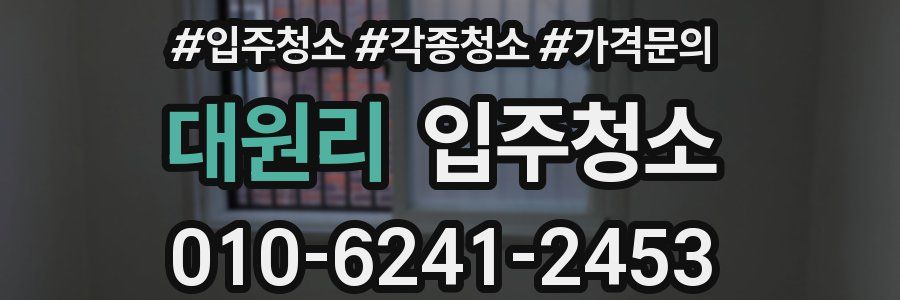 대원리 이사청소