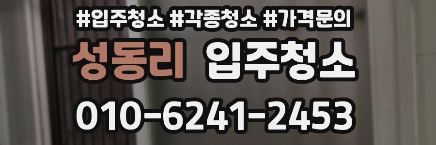 성동리 이사청소