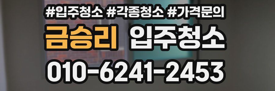 금승리 이사청소