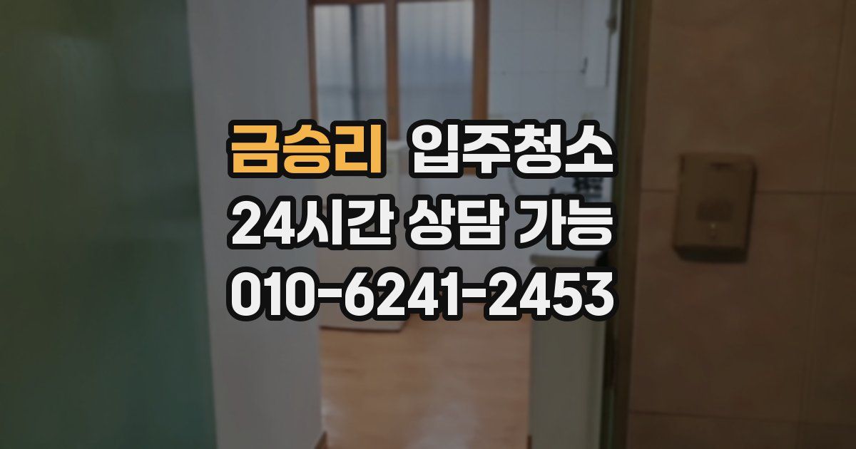 금승리 입주청소