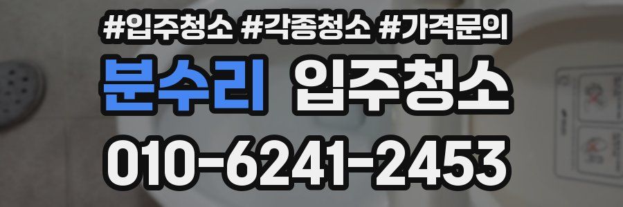 분수리 이사청소