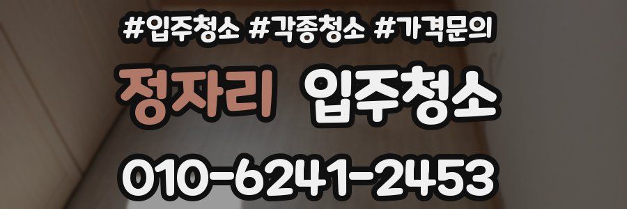 정자리 이사청소